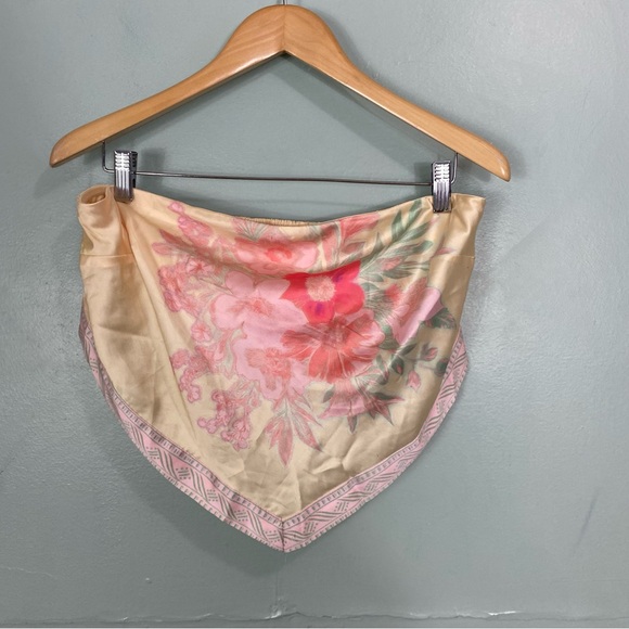 Free People Tops - Free People Bandana Tube Top Floral Medium Yellow